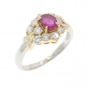 PT850/K18YG ルビー リング