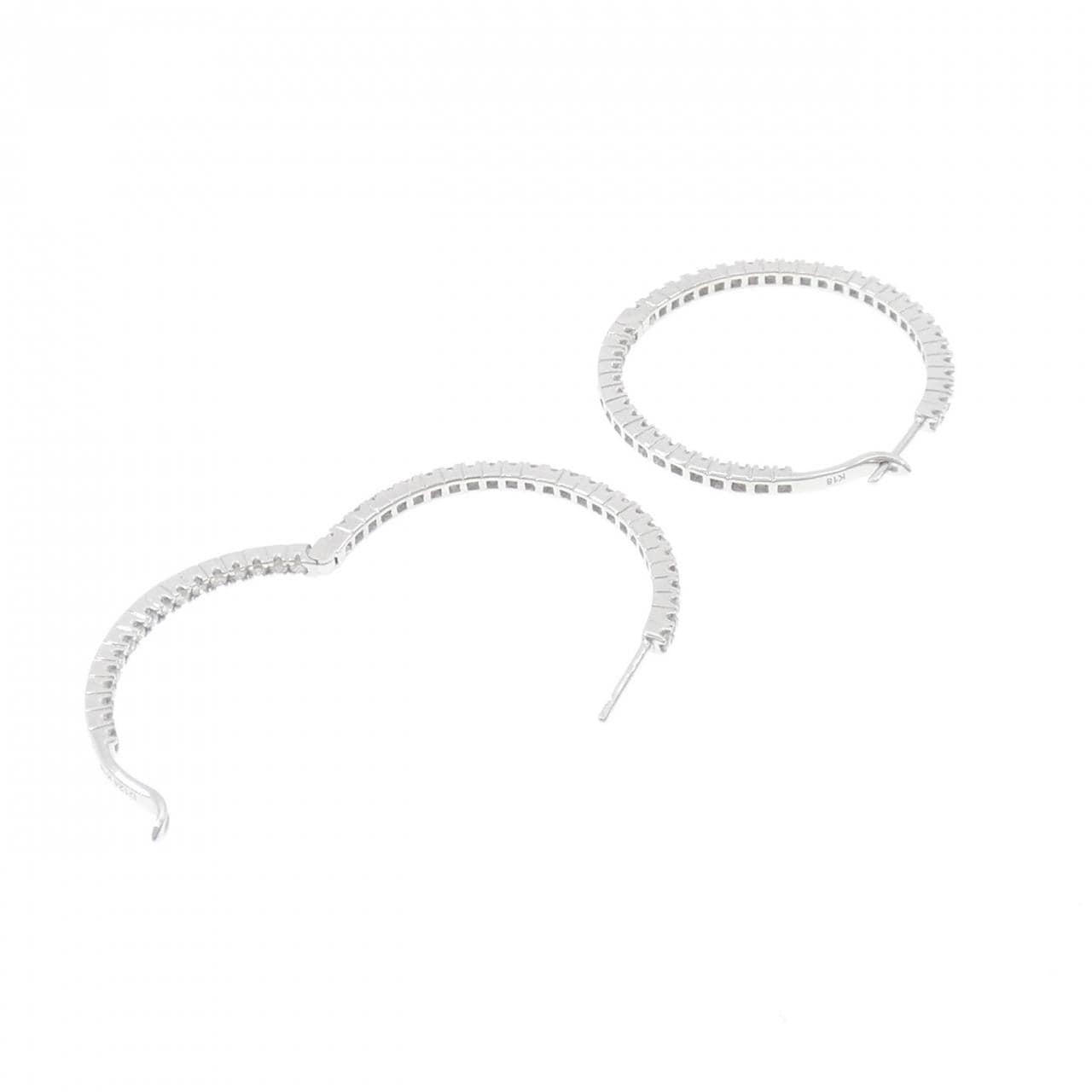 K18WG ダイヤモンド ピアス 1.24CT