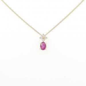 K18YG ルビー ネックレス 0.30CT