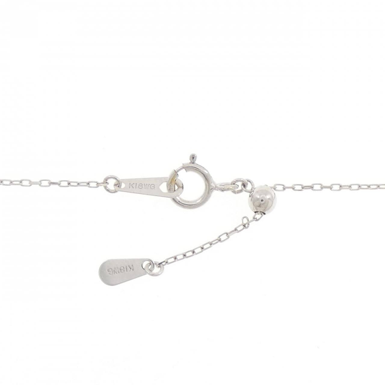 K18WG ダイヤモンド ネックレス 0.25CT