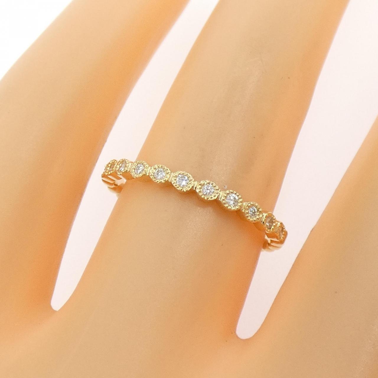 【リメイク】K18YG ダイヤモンド リング 0.10CT