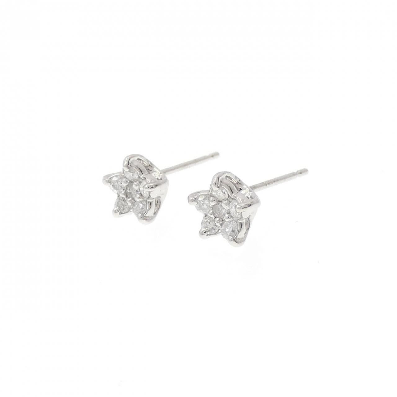 PT900 Flower Diamond Earrings 0.20CT