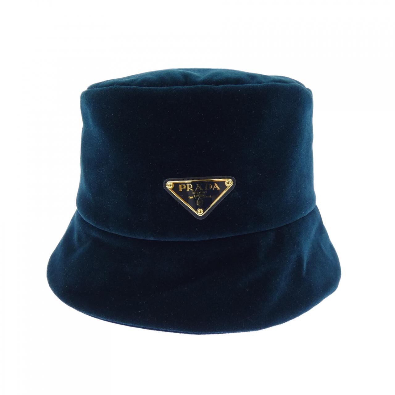 プラダ PRADA トライアングルロゴ ベルベット バケットハット 1HC137 068 ハット