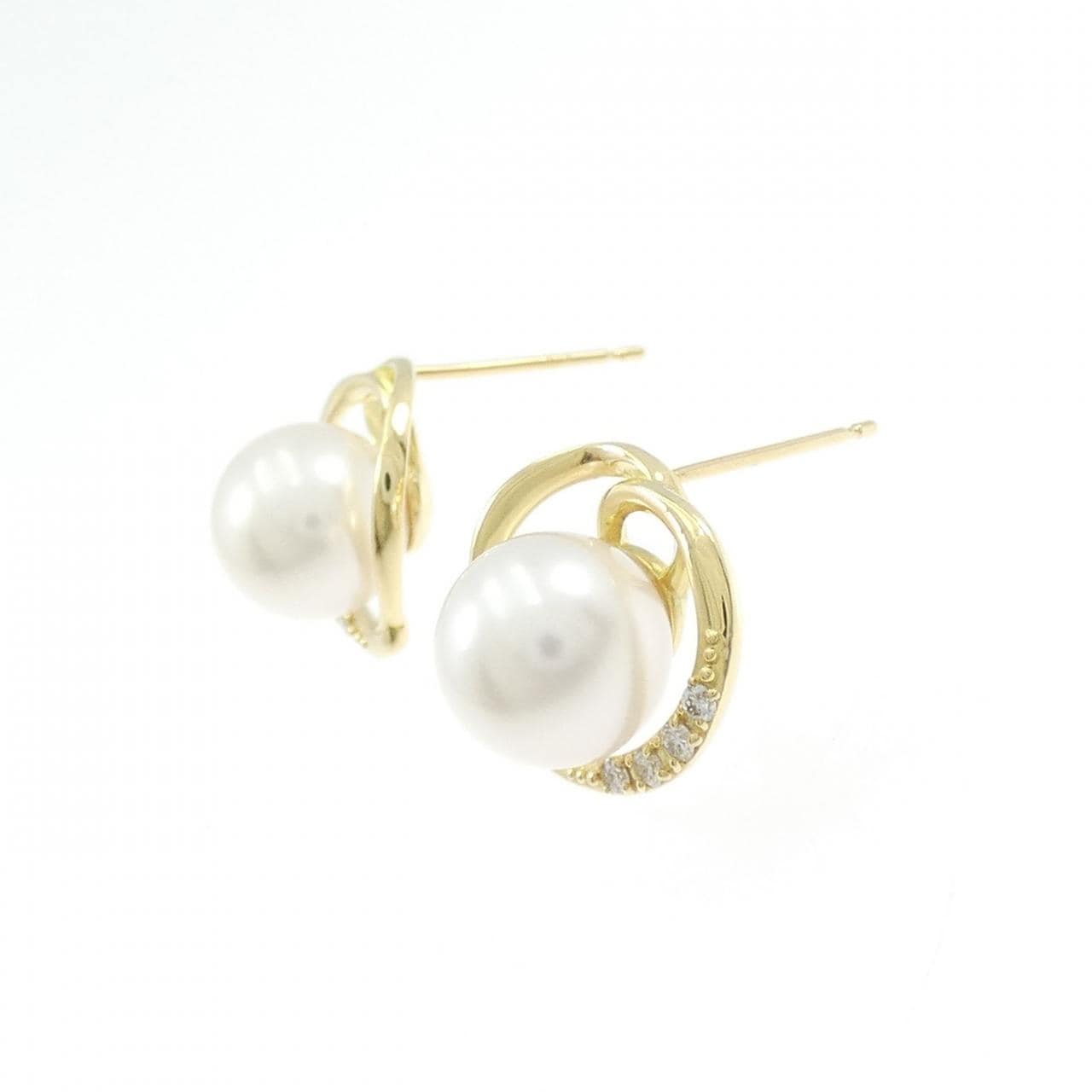 K18YG アコヤパール ピアス 8.4mm