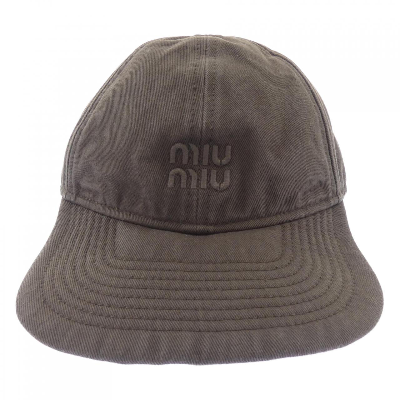ミュウミュウ MIU MIU ドリルベースボール MIU MIUロゴ 5HC370 2CR2 CAP