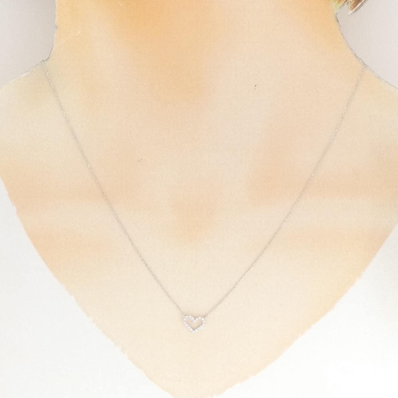 スタージュエリー ハート ダイヤモンド ネックレス 0.06CT