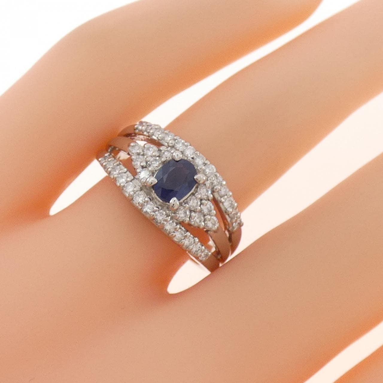 PT900 サファイヤ リング 0.45CT
