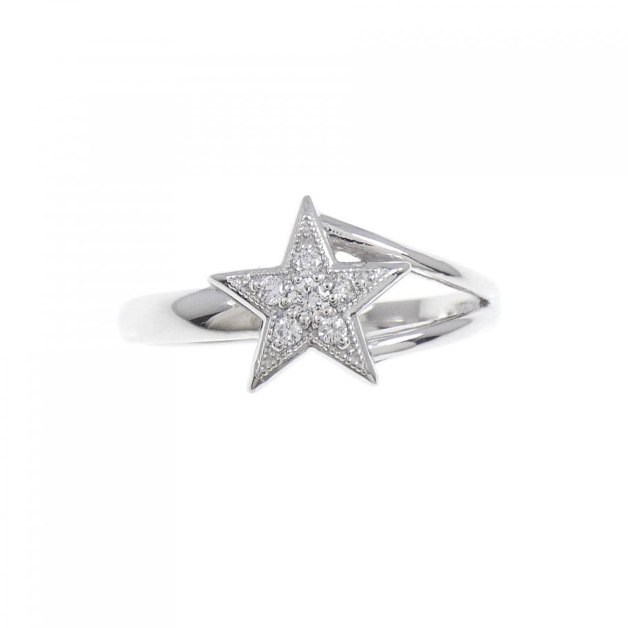 K18WG star Diamond ring 0.07CT