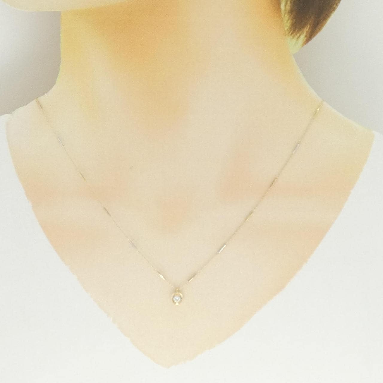 K10YG/K10WG ダイヤモンド ネックレス 0.10CT