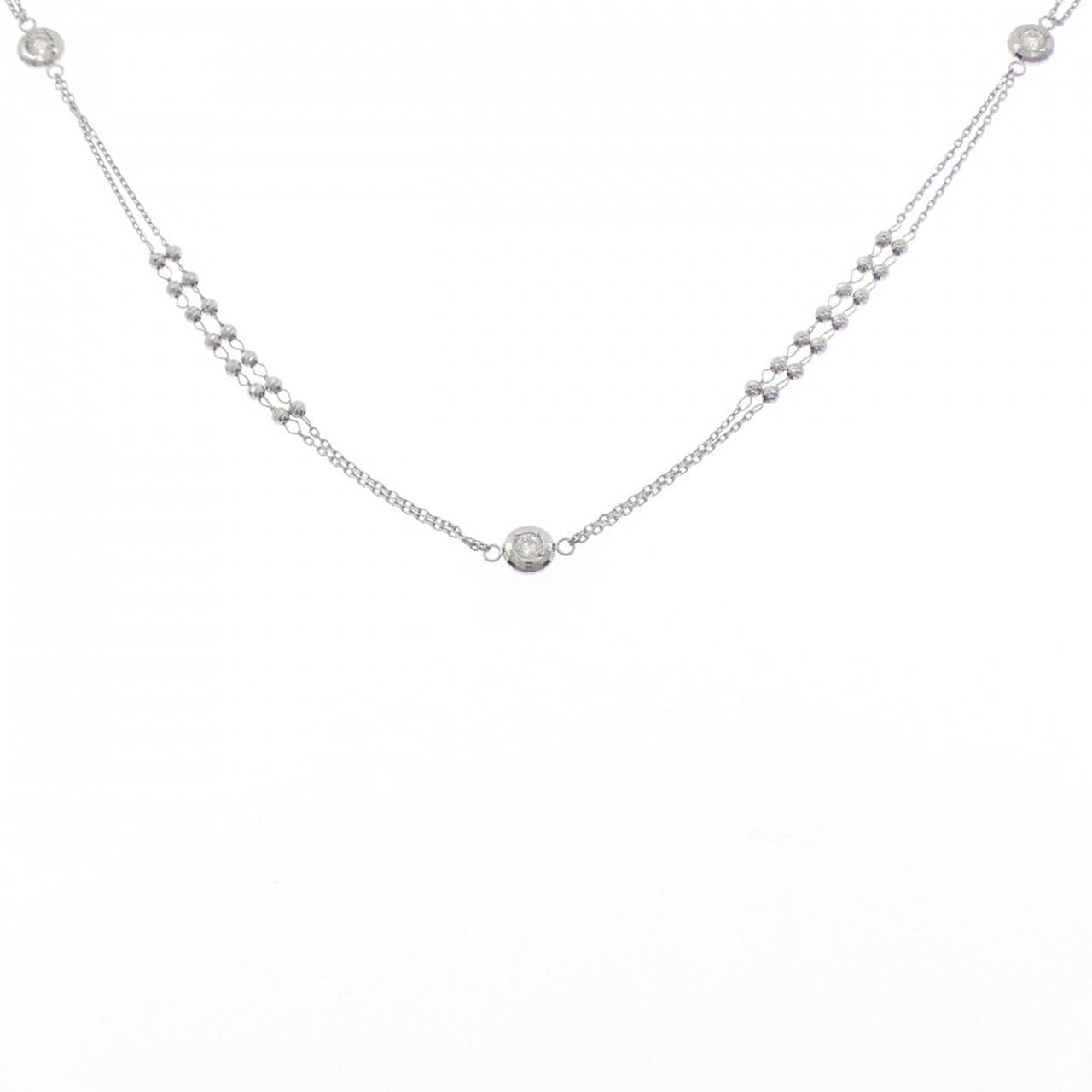 K18WG ダイヤモンド ネックレス 0.50CT