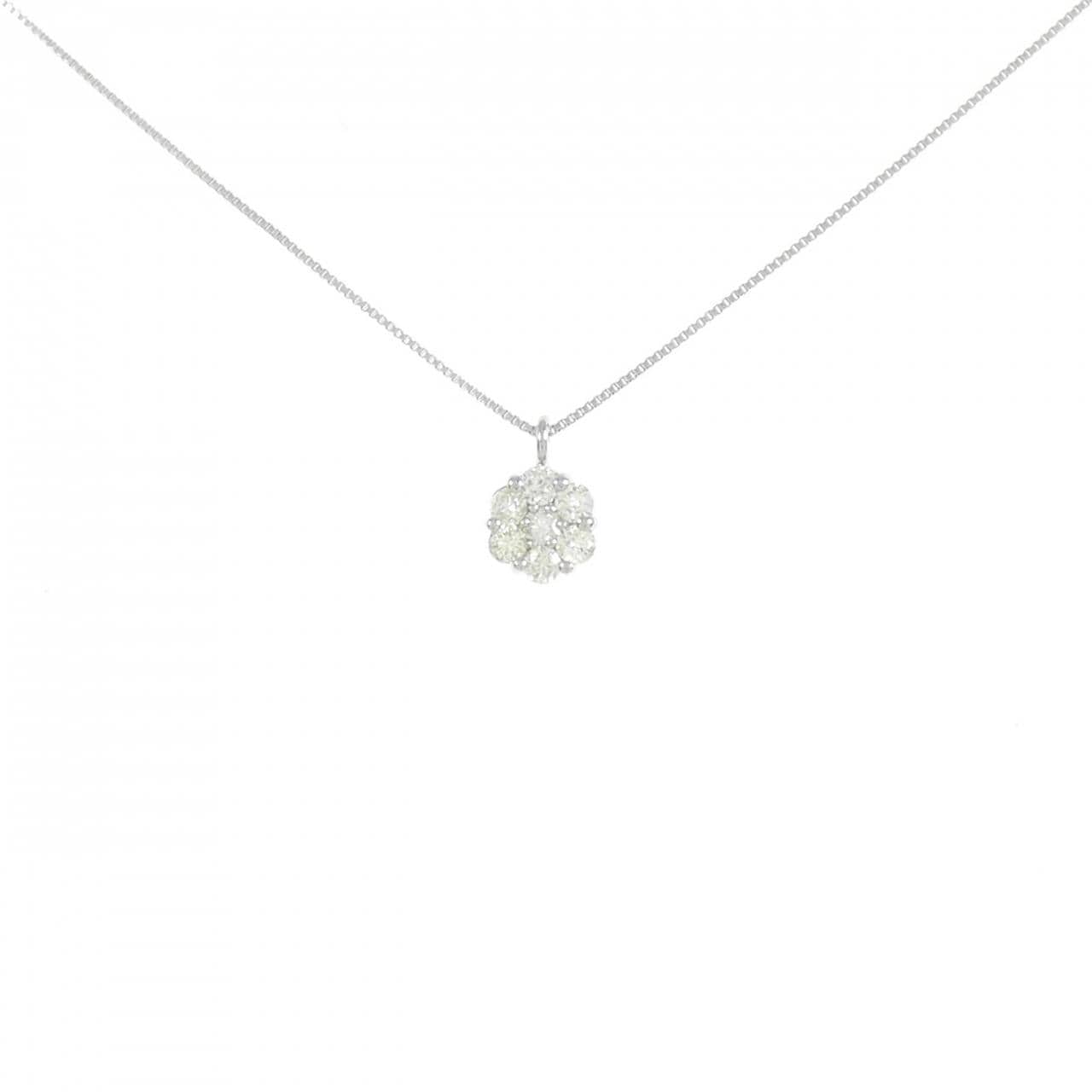 [BRAND NEW] PT Flower Diamond Necklace 0.15CT