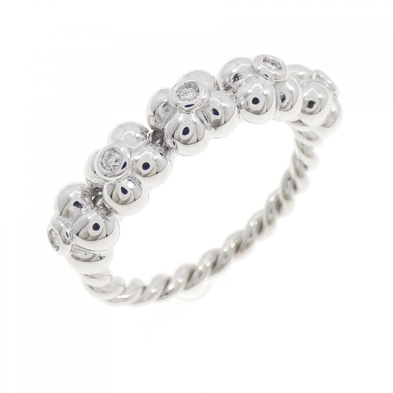 ポンテヴェキオ フラワー ダイヤモンド リング 0.05CT