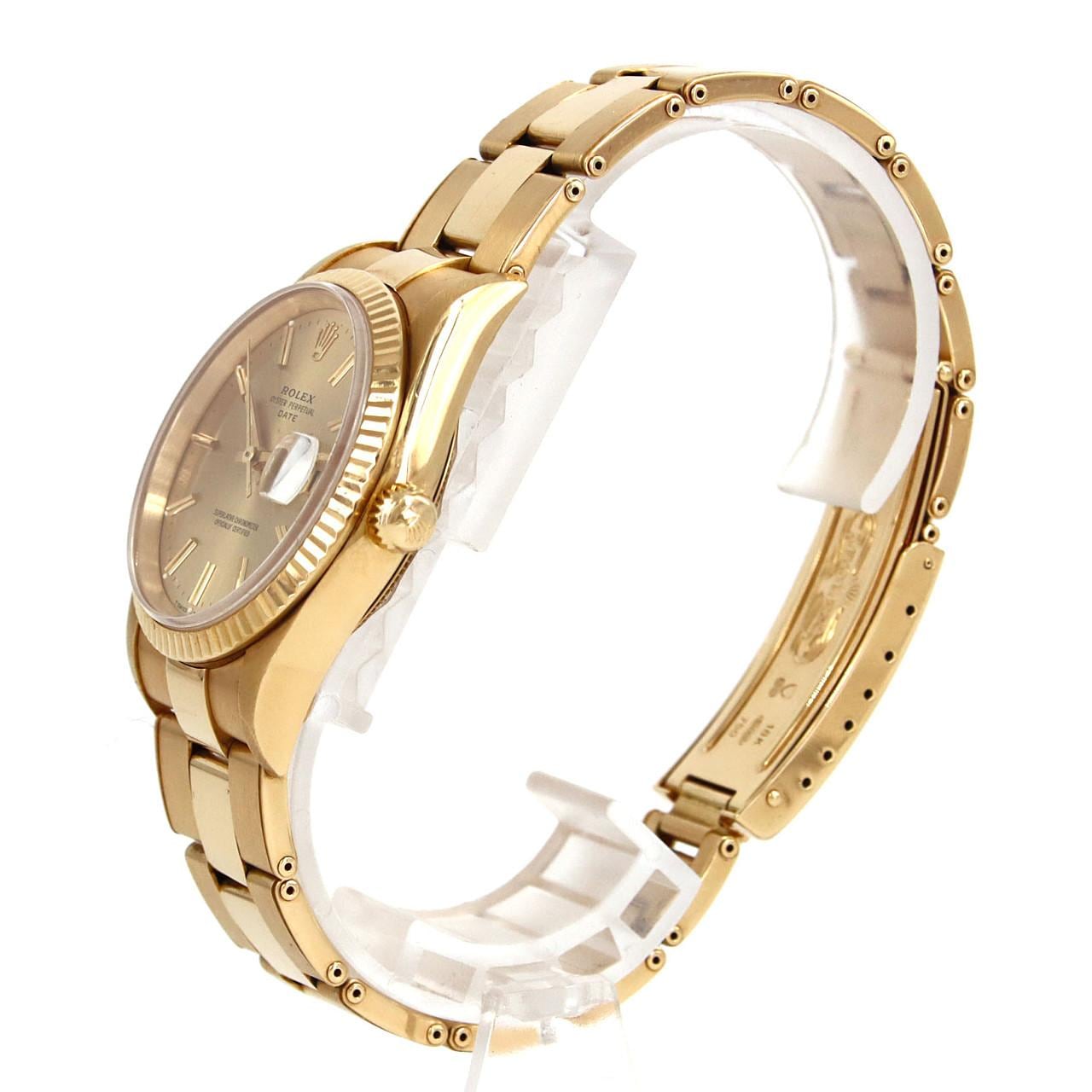 【ノーメンテナンス還元価格】ロレックス オイスターパーペチュアルデイト 15238 YG 自動巻 W番