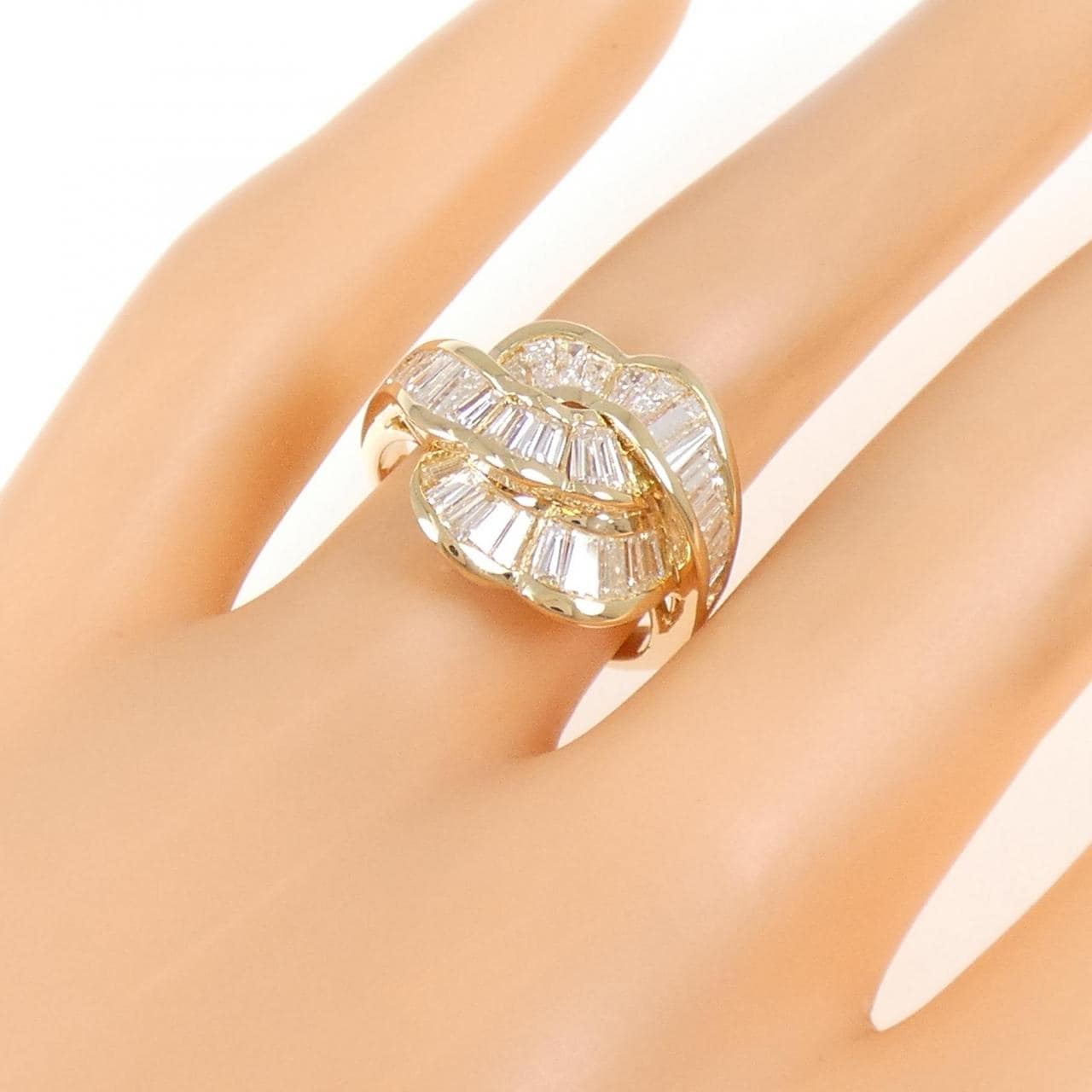 K18YG ダイヤモンド リング 1.61CT