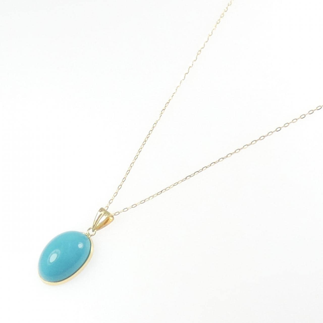 K18YG ターコイズ ネックレス 4.00CT