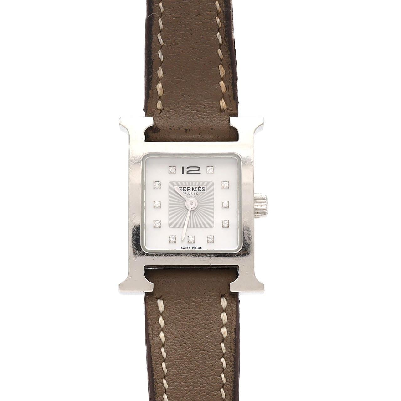 【ノーメンテナンス還元価格】エルメス Hウォッチ･11P HH1.110 SS クォーツ