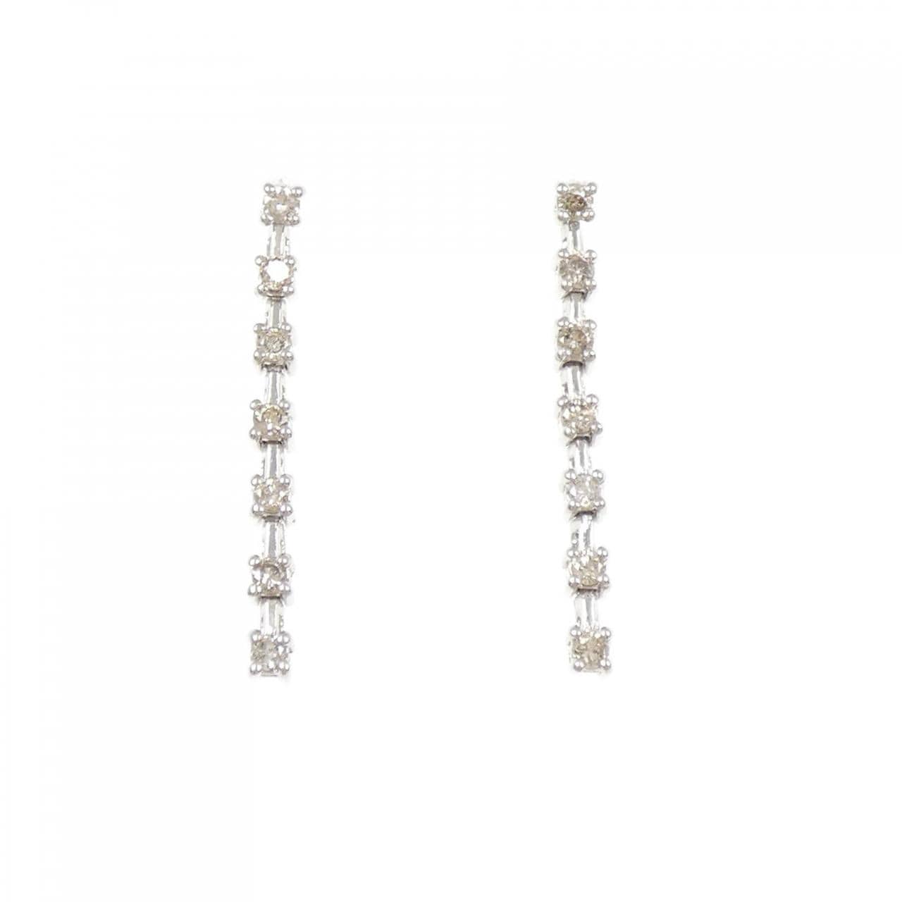 K18WG ダイヤモンド ピアス 0.30CT