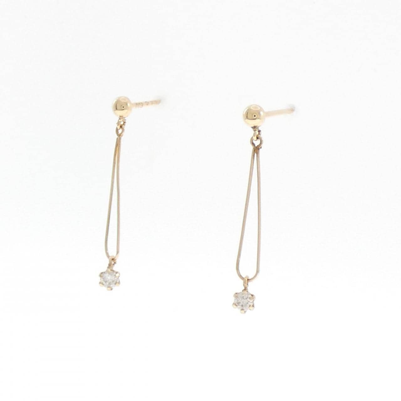K10PG ダイヤモンド ピアス 0.06CT