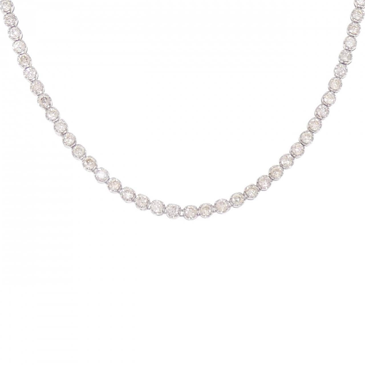 K18WG ダイヤモンド ネックレス 5.28CT