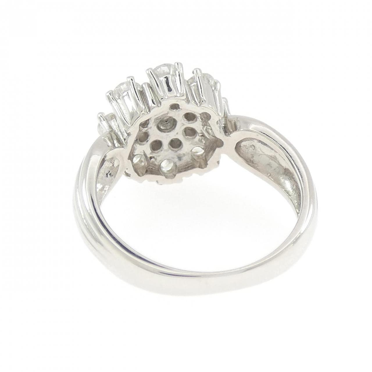 PT900 フラワー ダイヤモンド リング 1.02CT