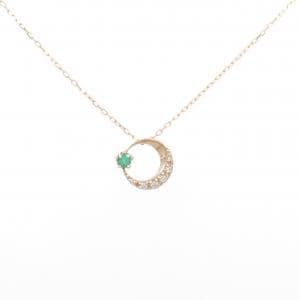 K18PG emerald necklace