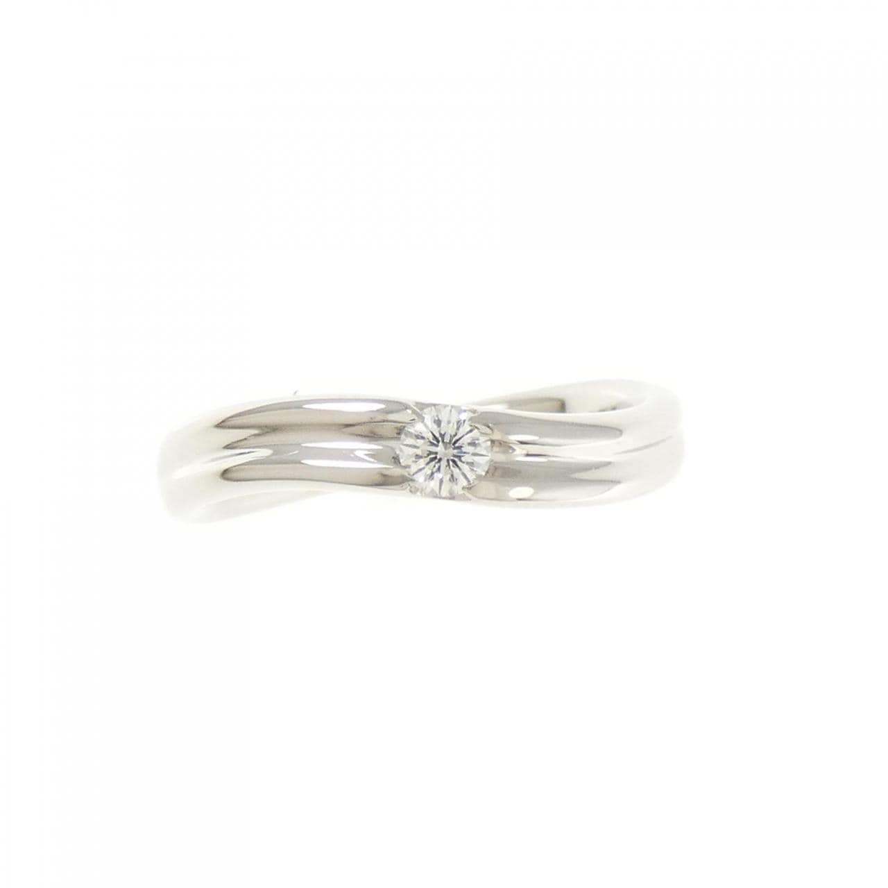 PT950 solitaire Diamond ring 0.10CT