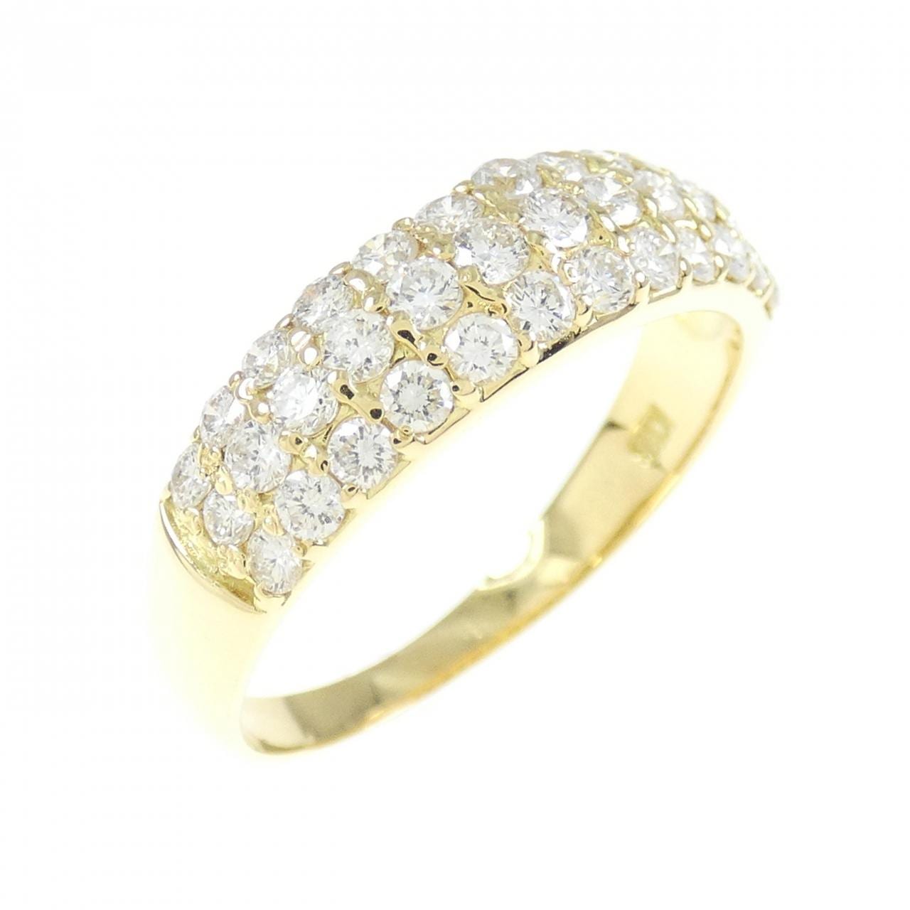 K18YG pave Diamond ring 1.00CT