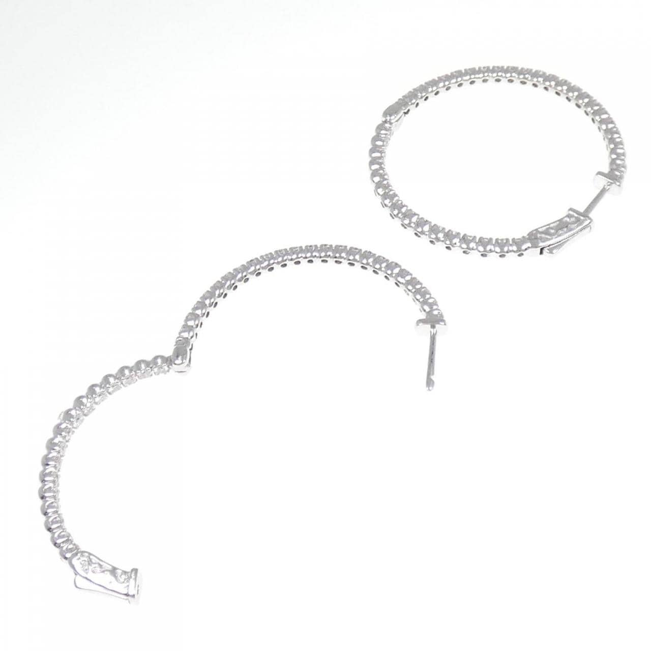 18KWG Diamond Hoop Earrings 2.00CT