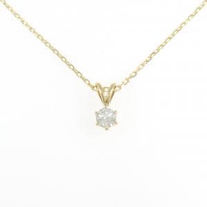 K18YG ソリティア ダイヤモンド ネックレス 0.3705CT