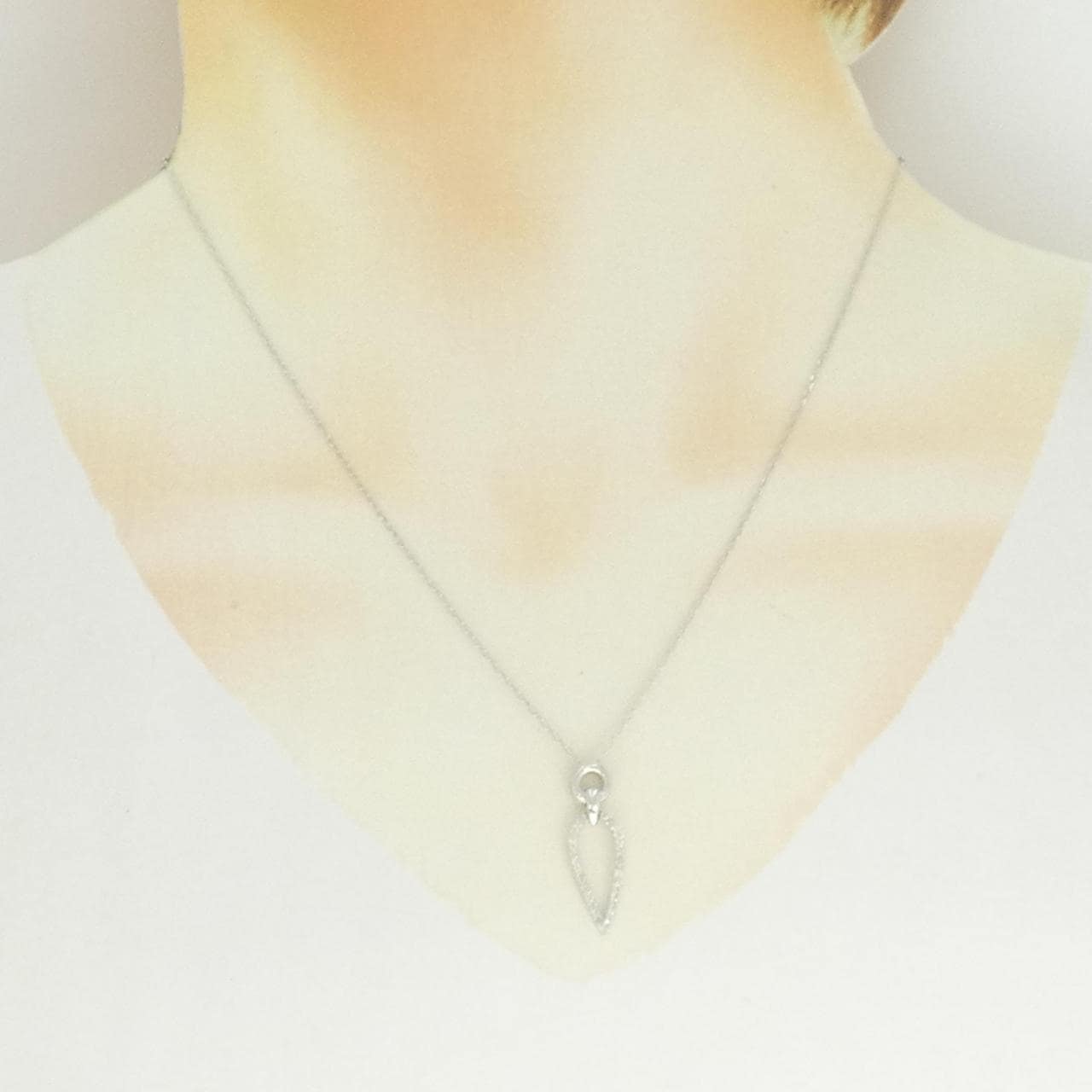 K10WG ダイヤモンド ネックレス 0.18CT