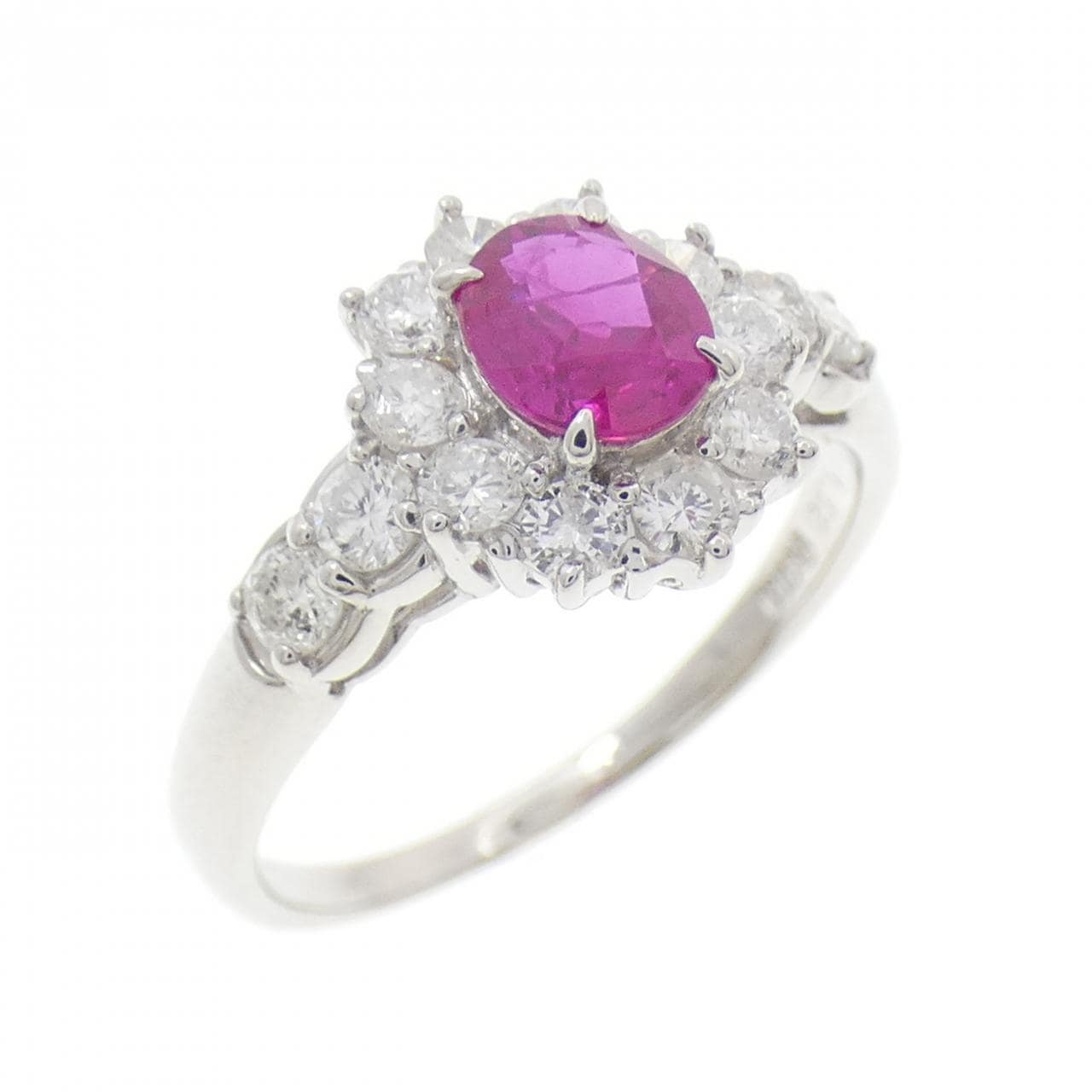 PT900 ルビー リング 0.68CT