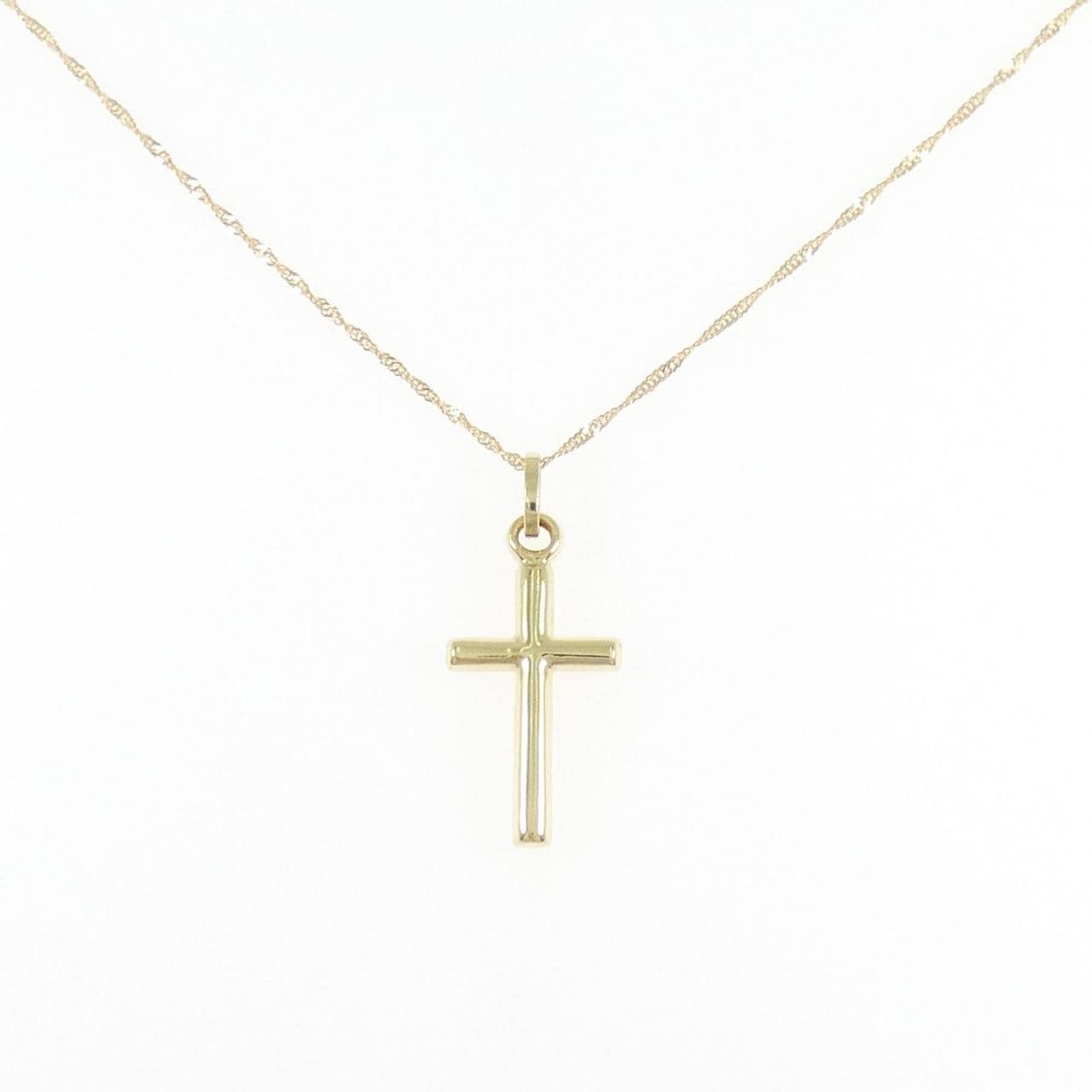 K18YG クロス ネックレス