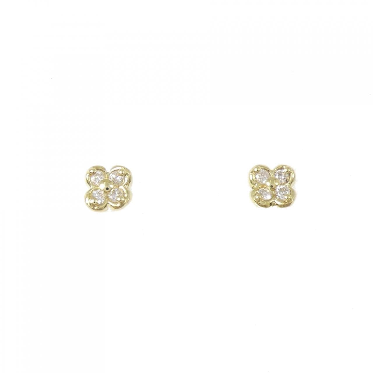 K18YG ダイヤモンド ピアス 0.10CT