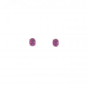 K18WG ルビー ピアス 0.76CT