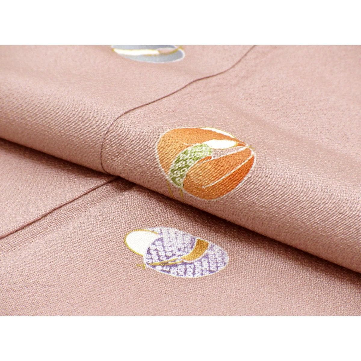 【未使用品】小紋　友禅金彩加工