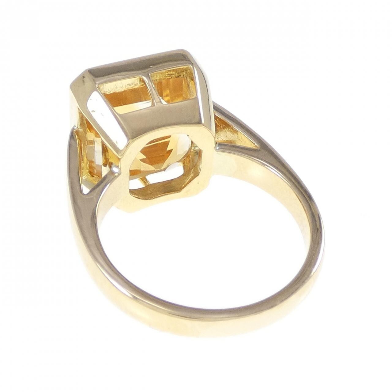 K18YG citrine ring