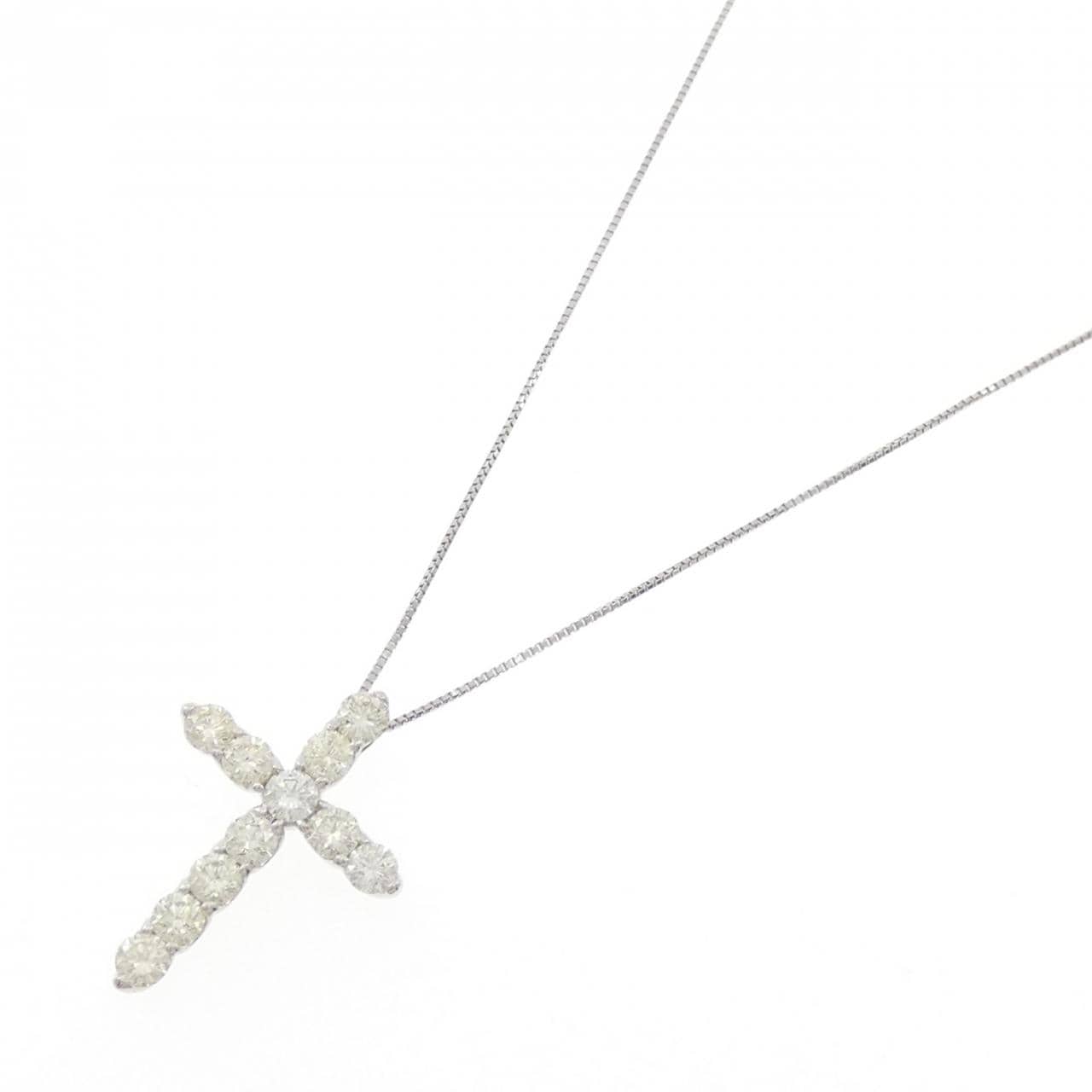 PT900/PT850 クロス ダイヤモンド ネックレス 2.017CT
