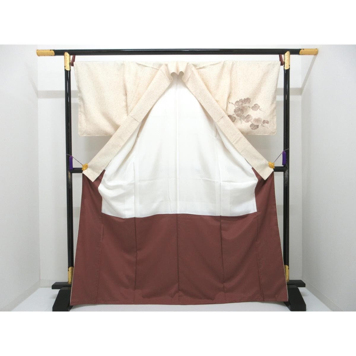 【未使用品】訪問着　染紬　友禅金彩加工