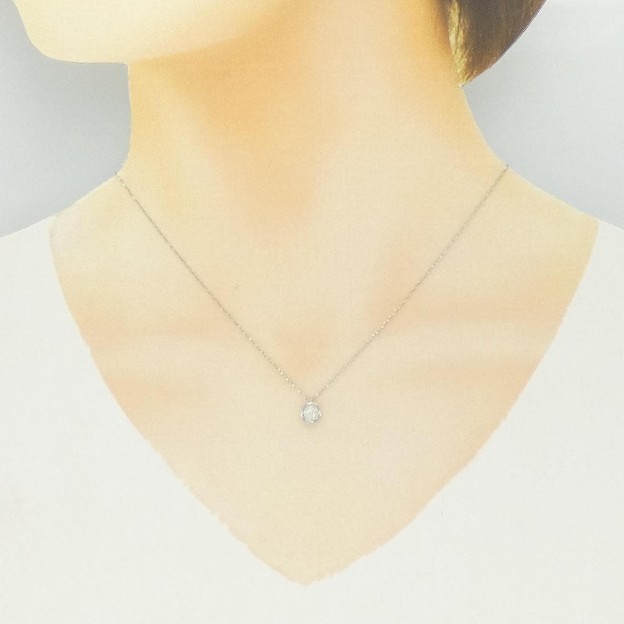 PT950/PT850 ダイヤモンド ネックレス 0.12CT