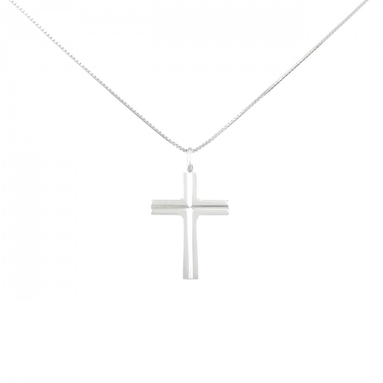 K18WG クロス ネックレス