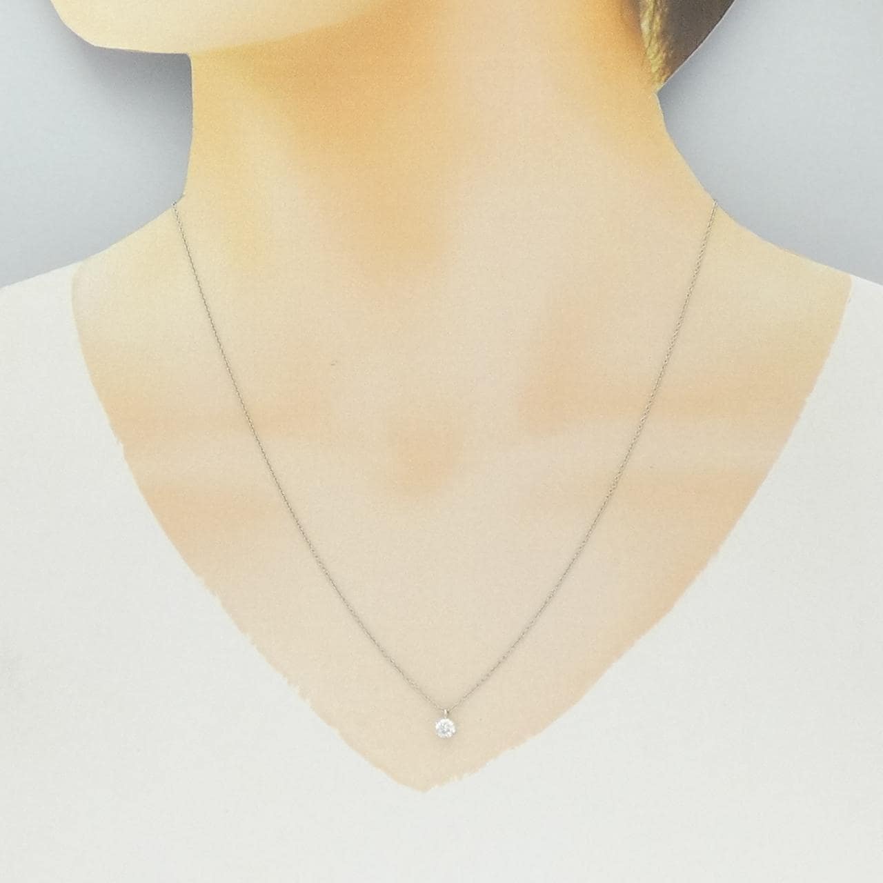 【リメイク】PT900/PT850 ダイヤモンド ネックレス 0.207CT F IF 3EXT H&C
