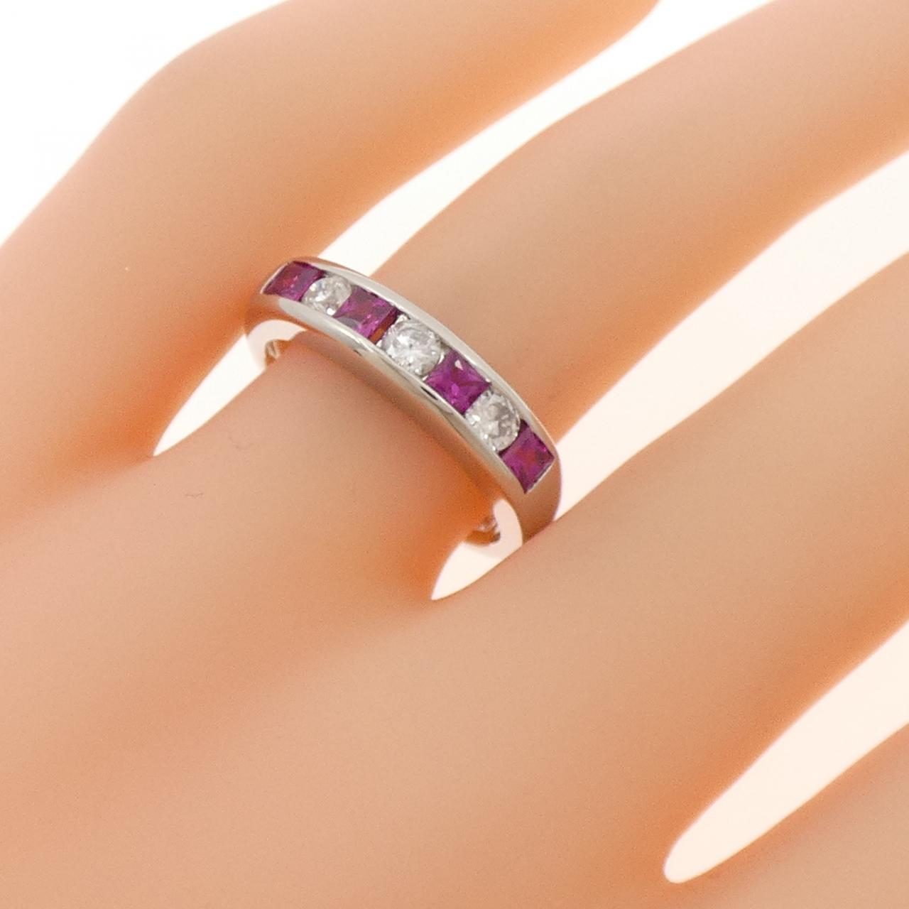 PT900 ルビー リング 0.45CT