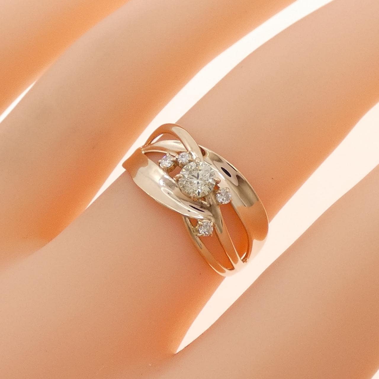 K18PG ダイヤモンド リング 0.30CT