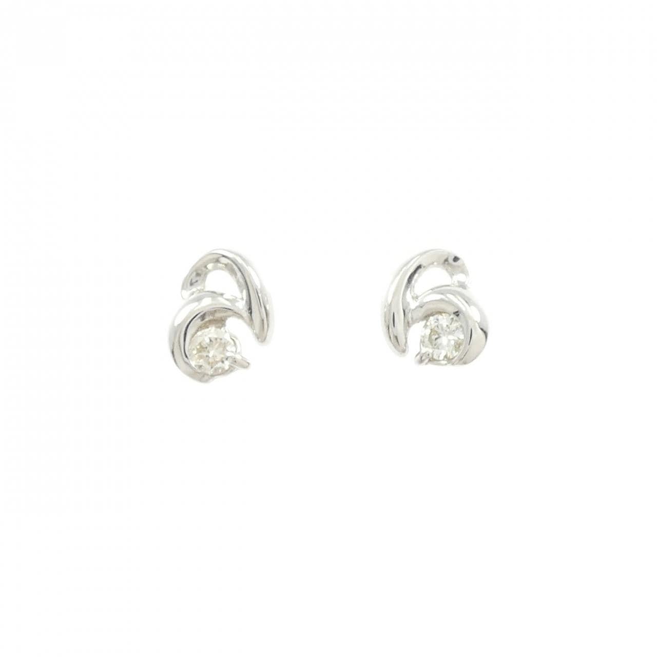 PT900 ダイヤモンド ピアス 0.16CT