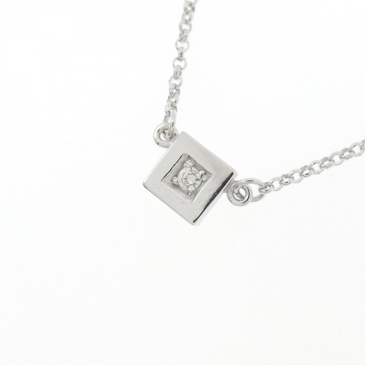 K18WG ダイヤモンド ネックレス 0.07CT