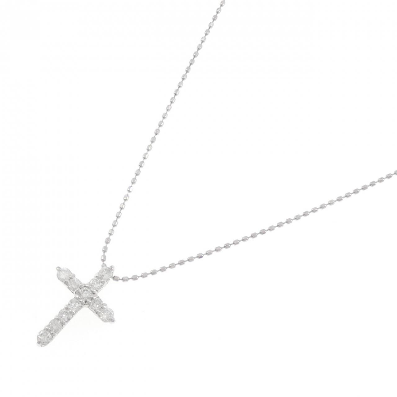 PT900/PT850 Cross Diamond Necklace 0.32CT