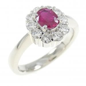 PT ルビー リング 0.458CT