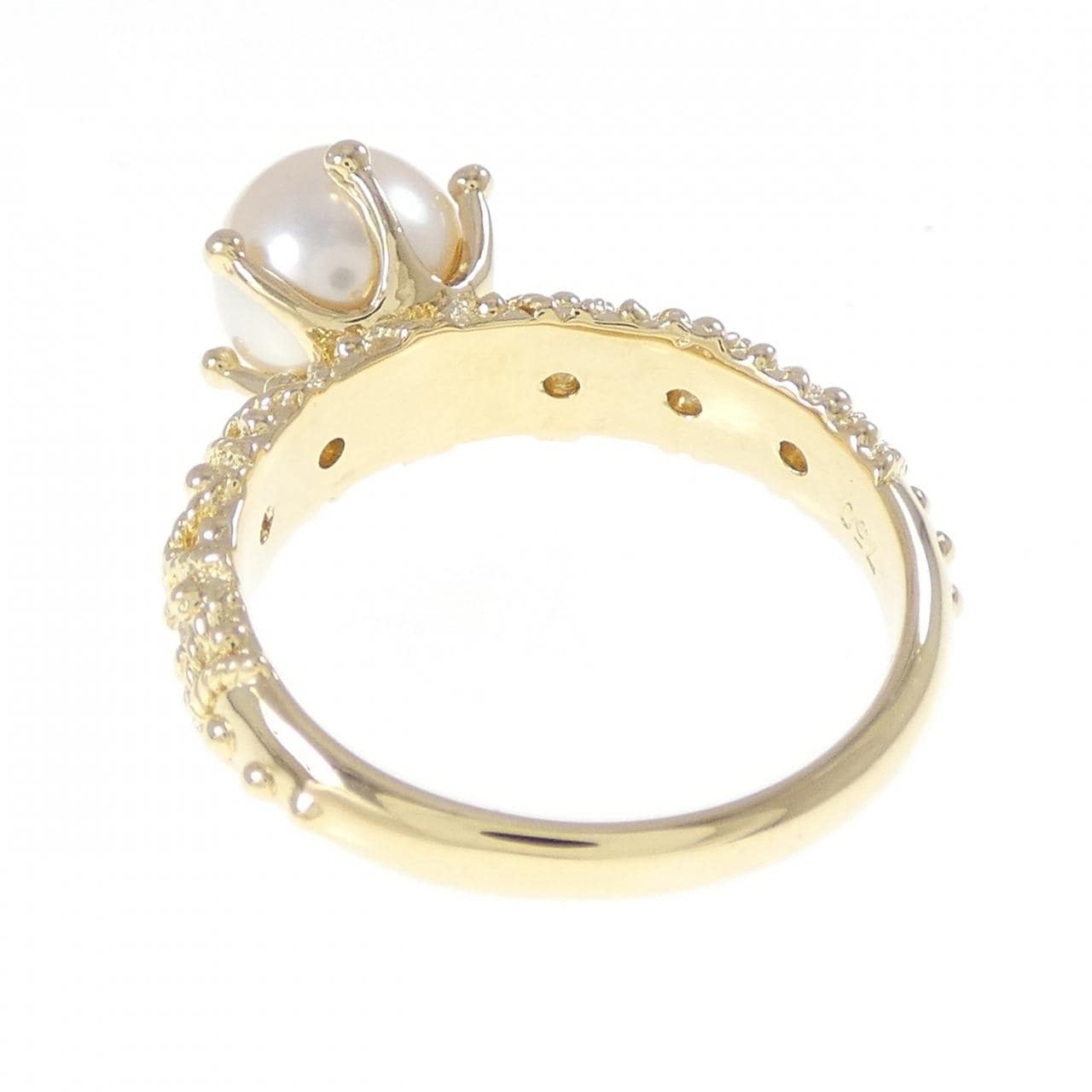 750YG アコヤパール リング 7.4mm