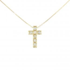 K18YG クロス ダイヤモンド ネックレス 0.30CT