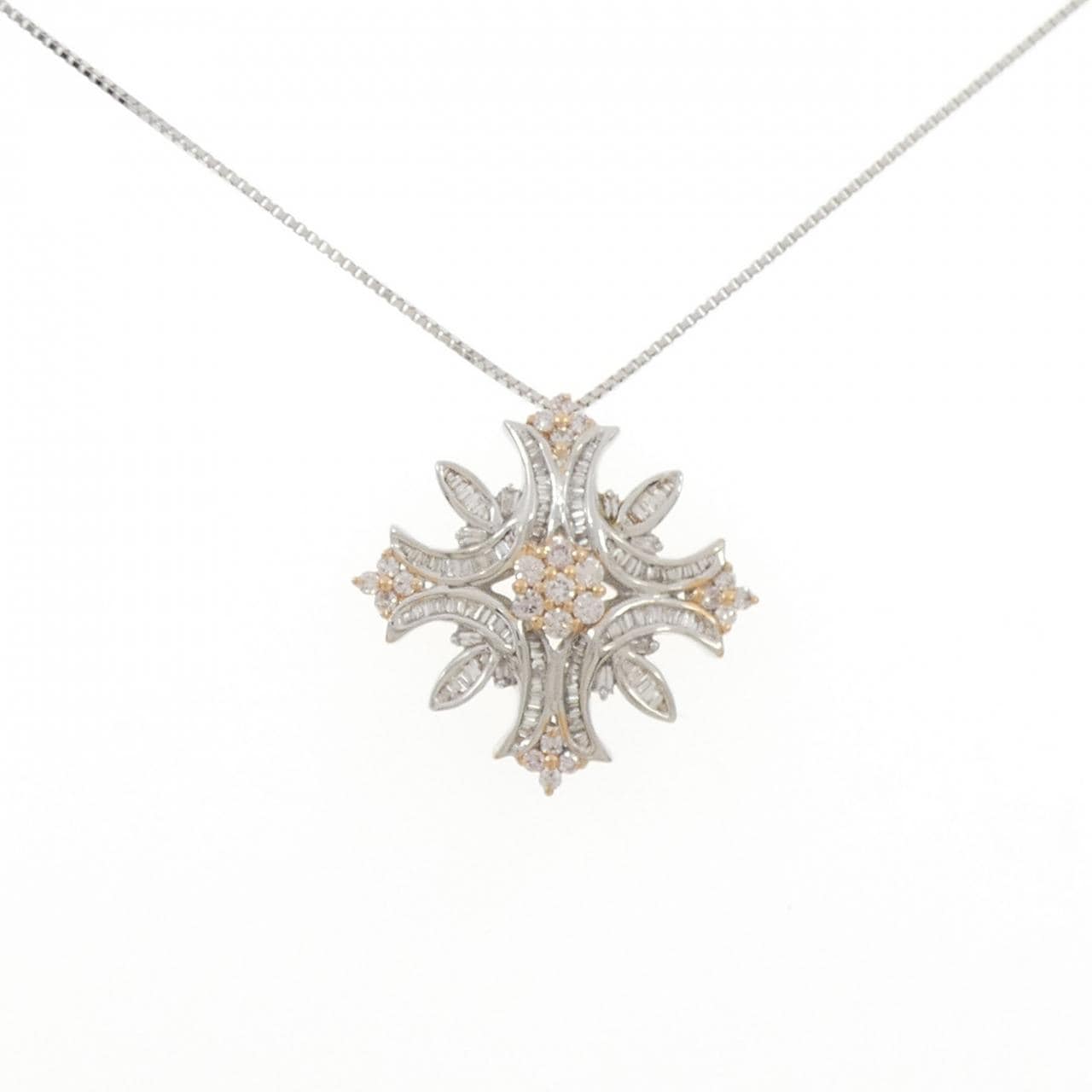 K18WG/K18PG ダイヤモンド ネックレス 0.65CT